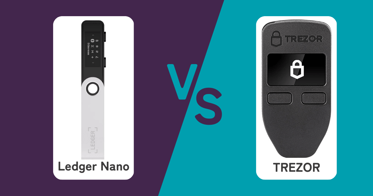 「Ledger Nano対TREZOR」のイメージ図